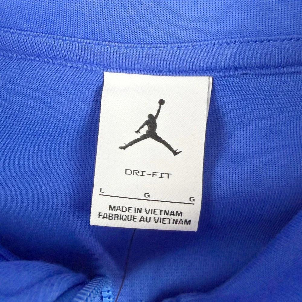 Jordan Golf 1/4-Zip Pullover Top Mens Dri-Fit Size L Blue/White HF9919-480, NEW